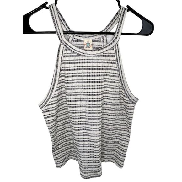 Honolua Halter Style Striped Crop Top - Picture 1 of 4